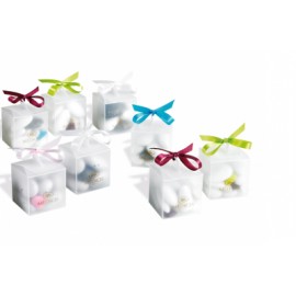 Custom box with ribbon (Rose) and card