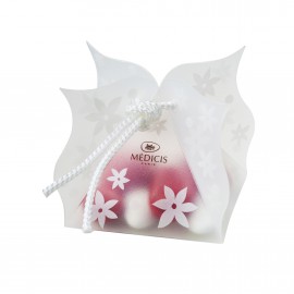 Custom box with simple ribbon (Rose pâle 513)