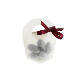 Custom box with ribbon (Rose pâle 513) and card