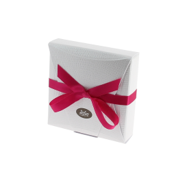 Custom box with simple ribbon (Gris Clair 104 2)