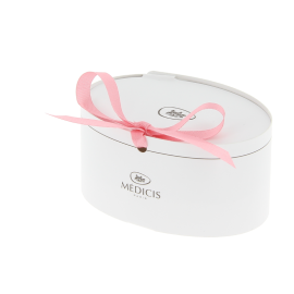 Custom box with simple ribbon (Rose pâle 513)